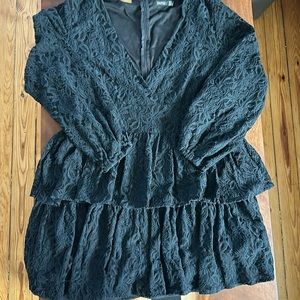 Plus Size Lace Mini Dress